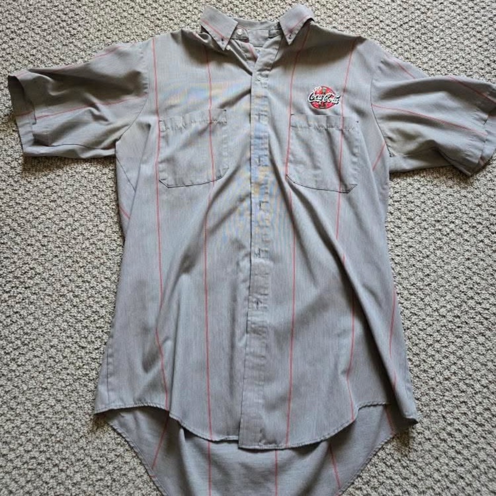 Vintage Coca-Cola Gray Shirt with Red Accents